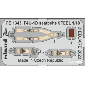 F4U-1D seatbelts STEEL 1/48 HOBBY BOSS