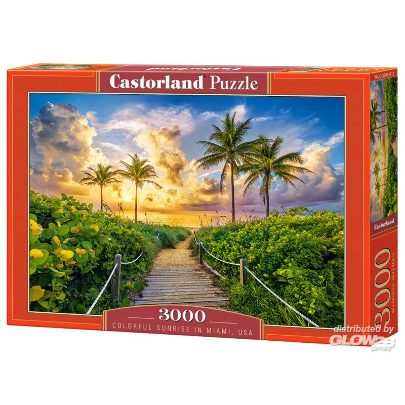 Colorful Sunrise in Miami, USA Puzzle 3000 Teile