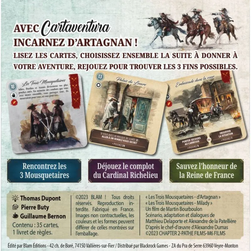 Cartaventura Les 3 mousquetaires - L'honneur de la reine