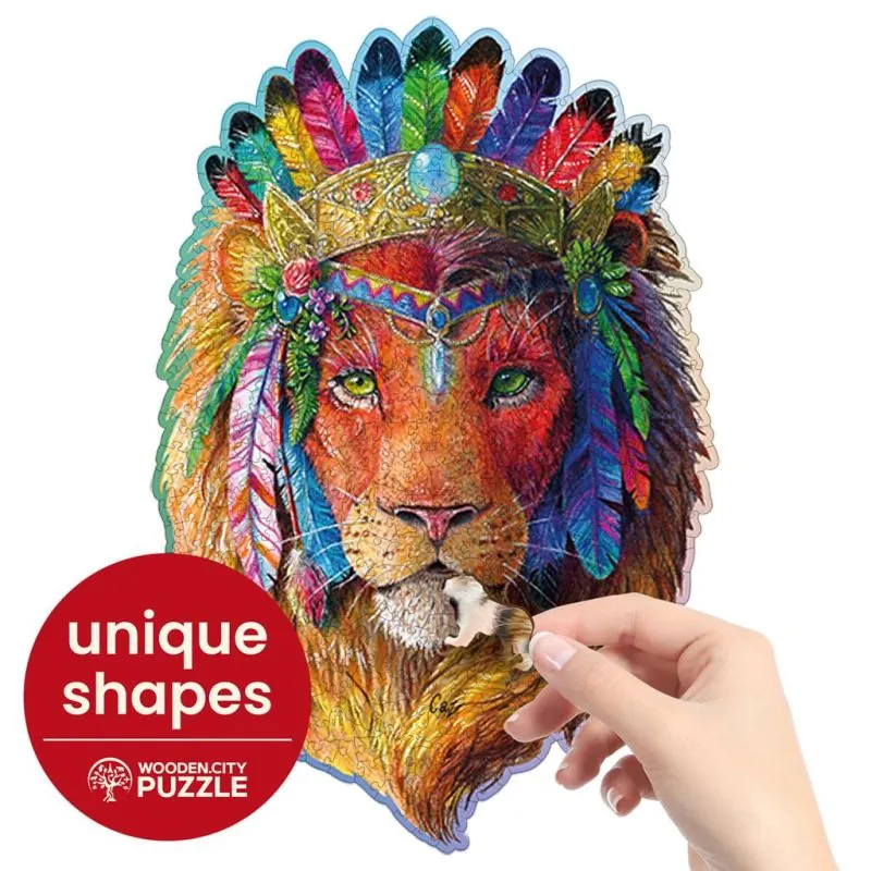 Wooden City Puzzle: MYSTIC LION 505/80, en bois, 8+