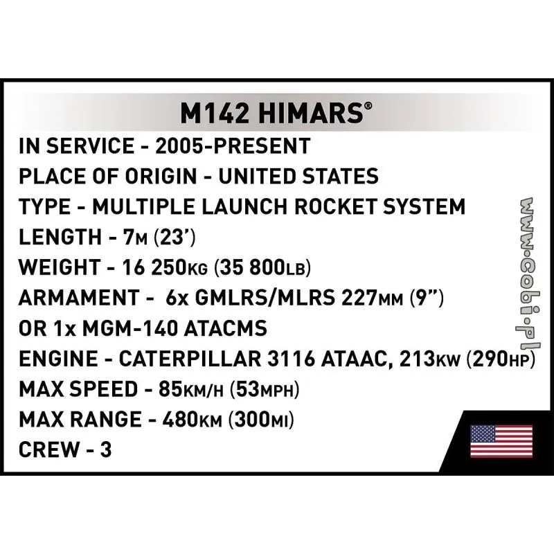 621 PCS ARMED FORCES /2626/ M142 HIMARS