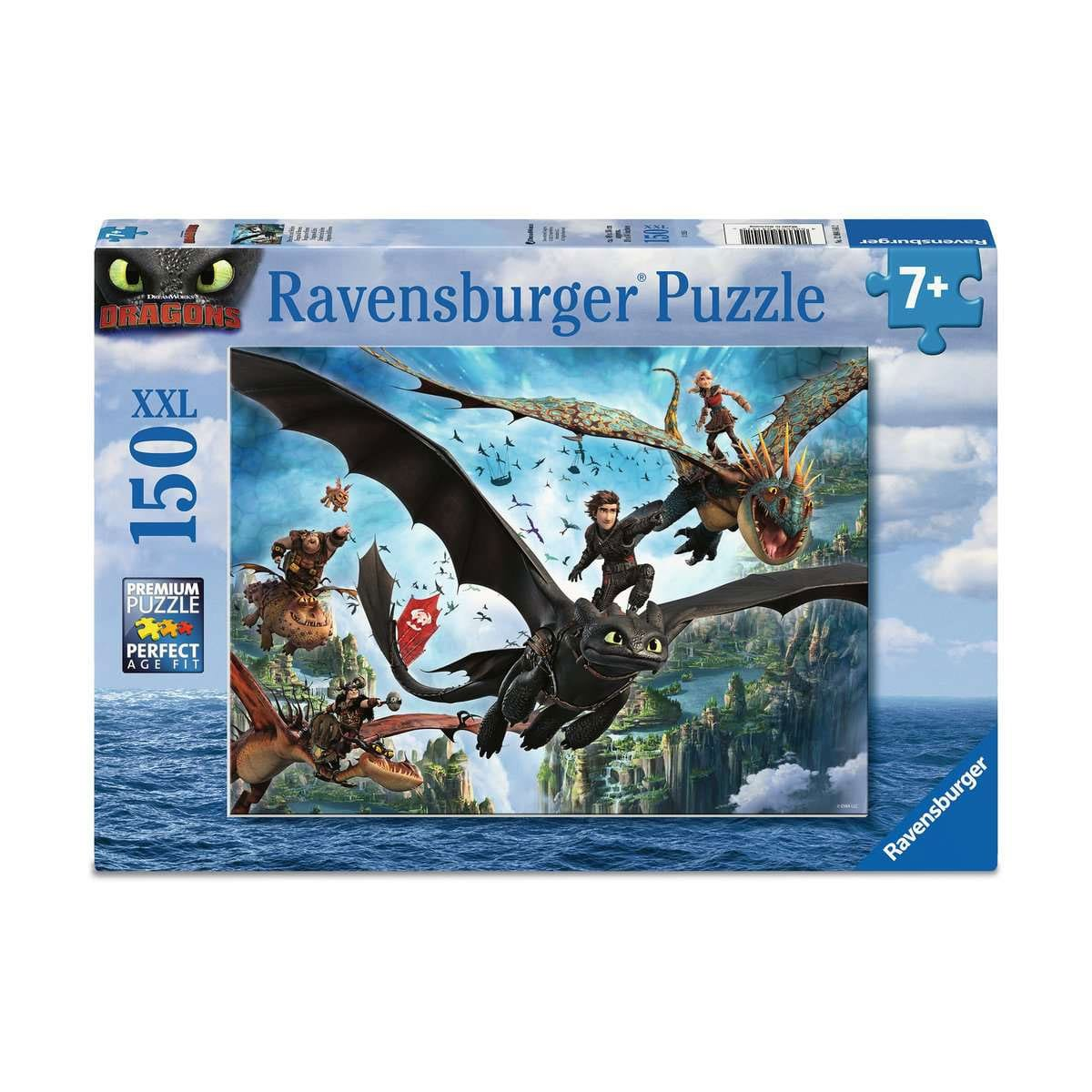  Dragons - Puzzle pour enfants XXL Dragons & Heroes (150 pièces)