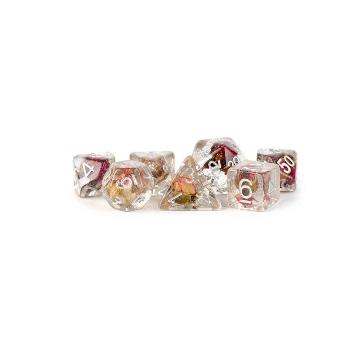Dés FanRoll - pack dés Rose (7)