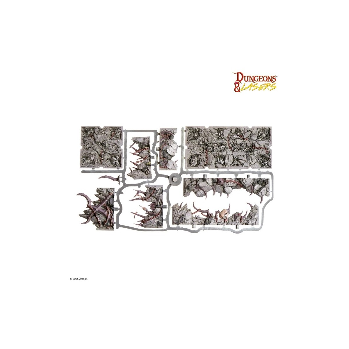  Dungeons & Lasers - Décors - Demonic Caves Prépeint
