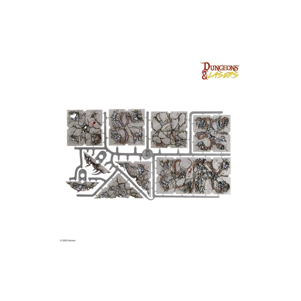 Figurines pour jeu de figurines Dungeons & Lasers - Décors - Demonic Caves Prépeint