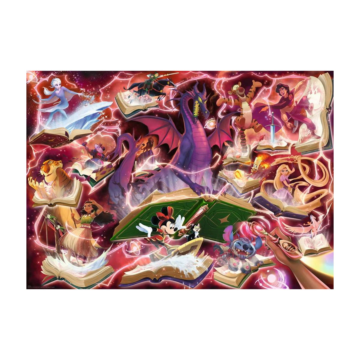 Puzzle Disney Lorcana puzzle Glimmers of the Realm: Ruby (1000 pièces)
