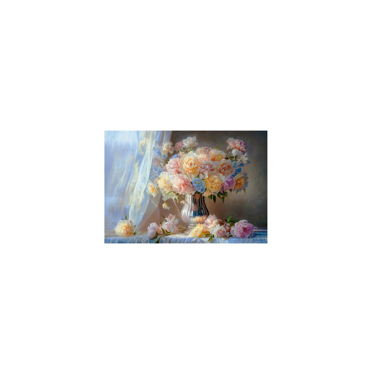 Puzzle PASTEL PEONIES Puzzle PASTEL PEONIES
